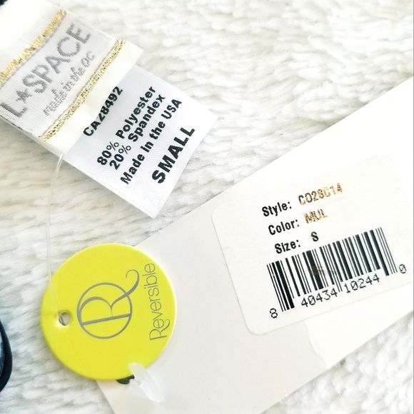 L*Space Low Down Neon Reversible Strappy Bikini Bottom NWT - Picture 8 of 11